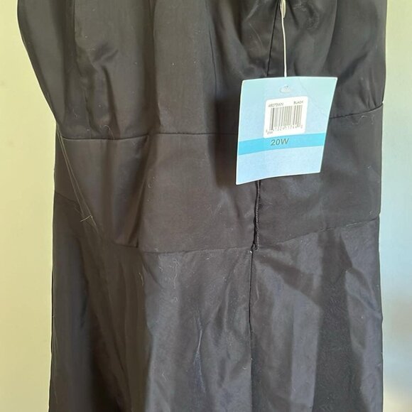 Suzi Chin for Maggie Boutique Black Cocktail Dress/Pockets! SZ 20W***MISSING Bel - Picture 8 of 11